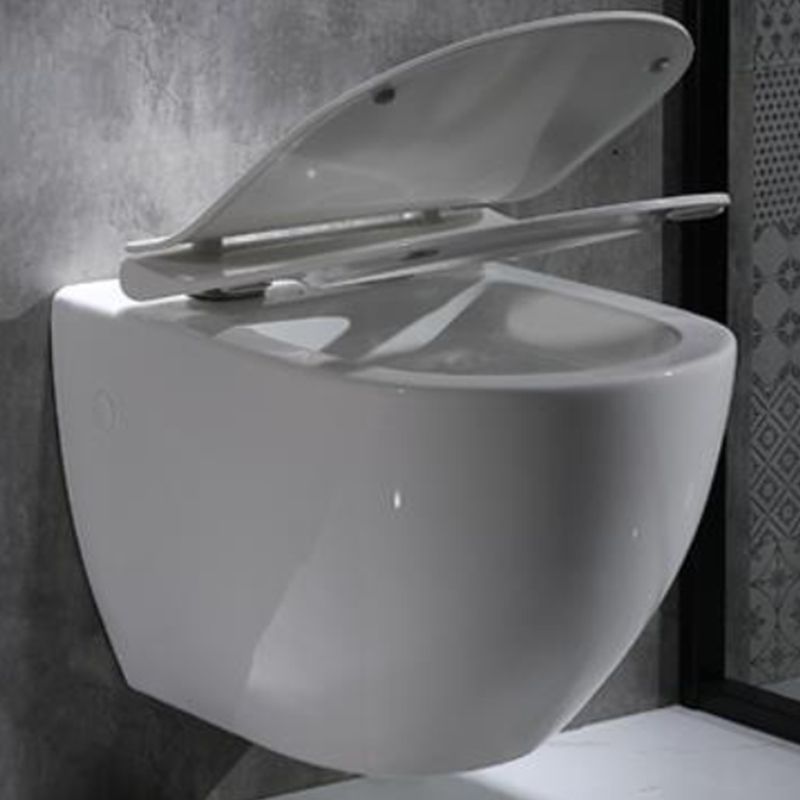 Modern Wall Mount Flush Toilet White Urine Toilet with Seat for Bathroom