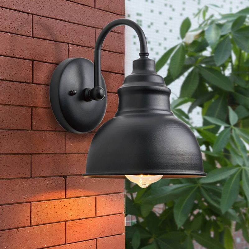 Dome Wall Mounted Lamps Vintage Industrial Metal Wall Sconces Lighting Fixtures for Courtyard