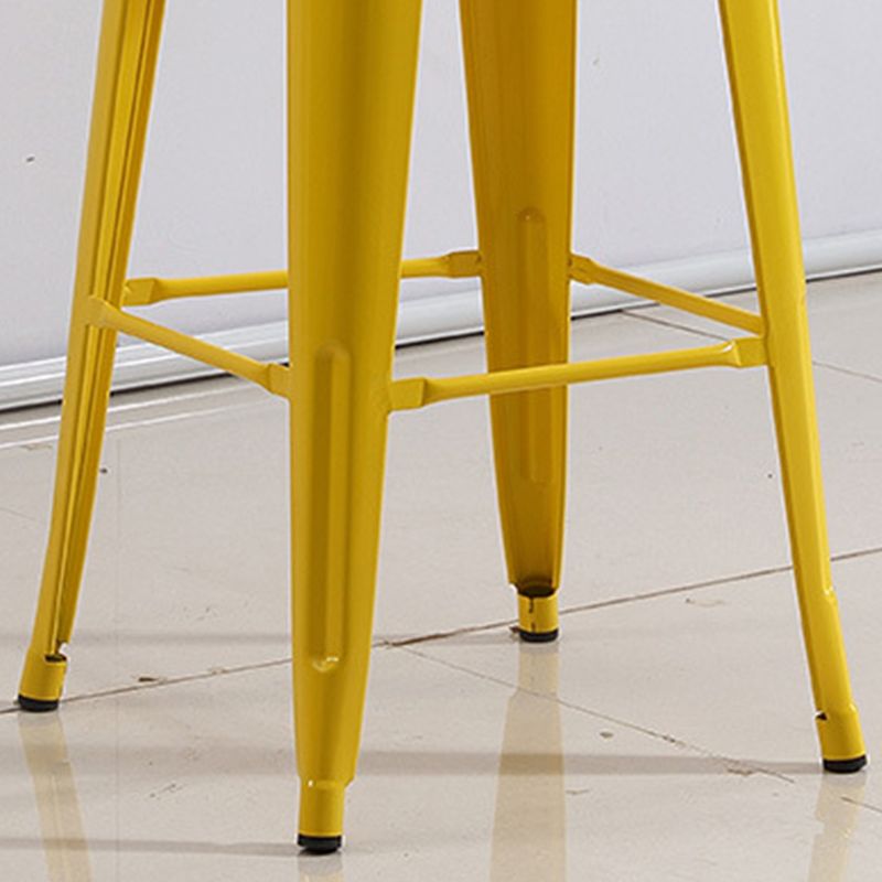Industrial Backless Counter Stool Metal Counter Height Stools