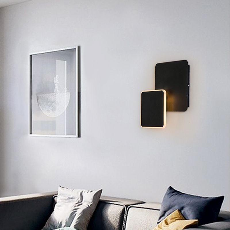 Nordic Style Iron Wall Light Geometry Shape Rotatable Wall Lamp for Bedroom