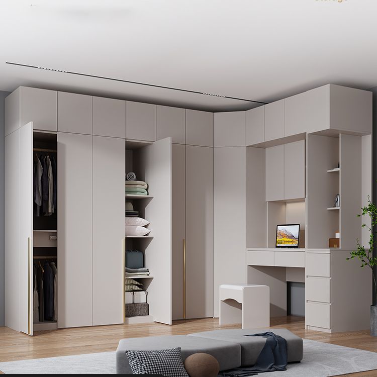 Modern Style Wardrobe Armoire Wood Armoire with Door for Bedroom