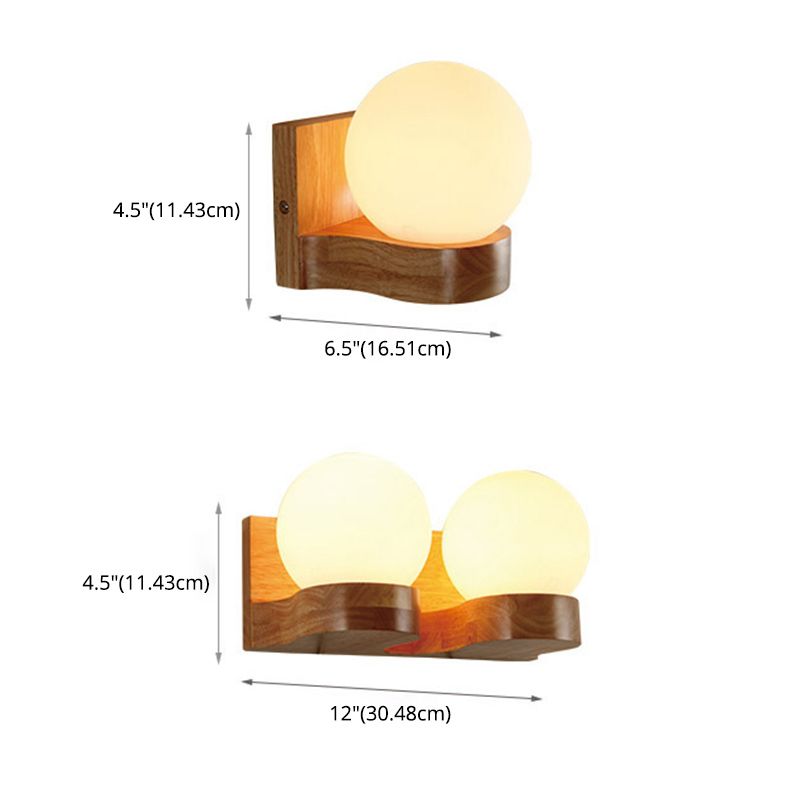 2 LA LA LA LUCCHI LIGHT SCONCE ROUND SCONCIO MODERNO SECCHIO STILO ALLIGHITÀ DELLA parete in legno in marrone