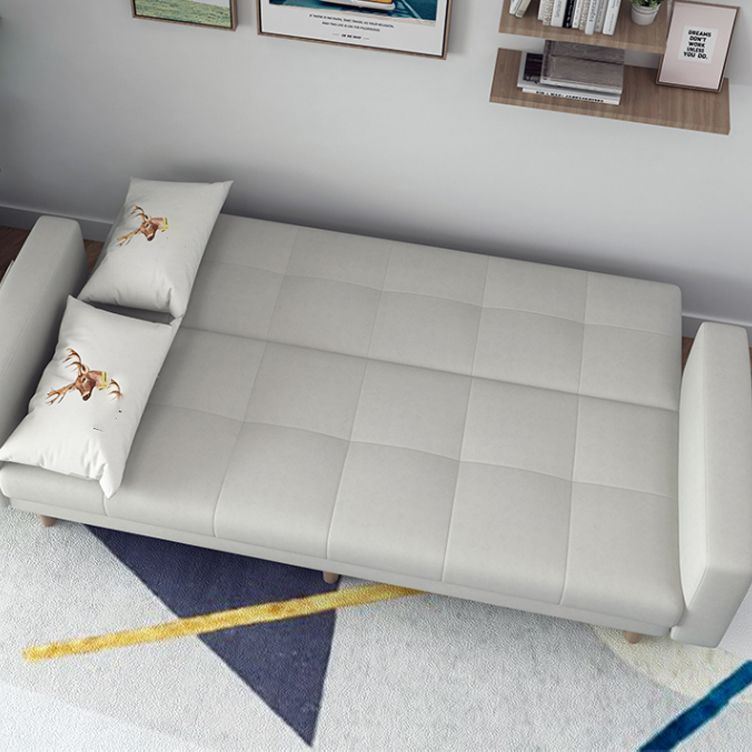 Scandinavian Seating Living Room Square Arm Biscuit Back Standard Settee