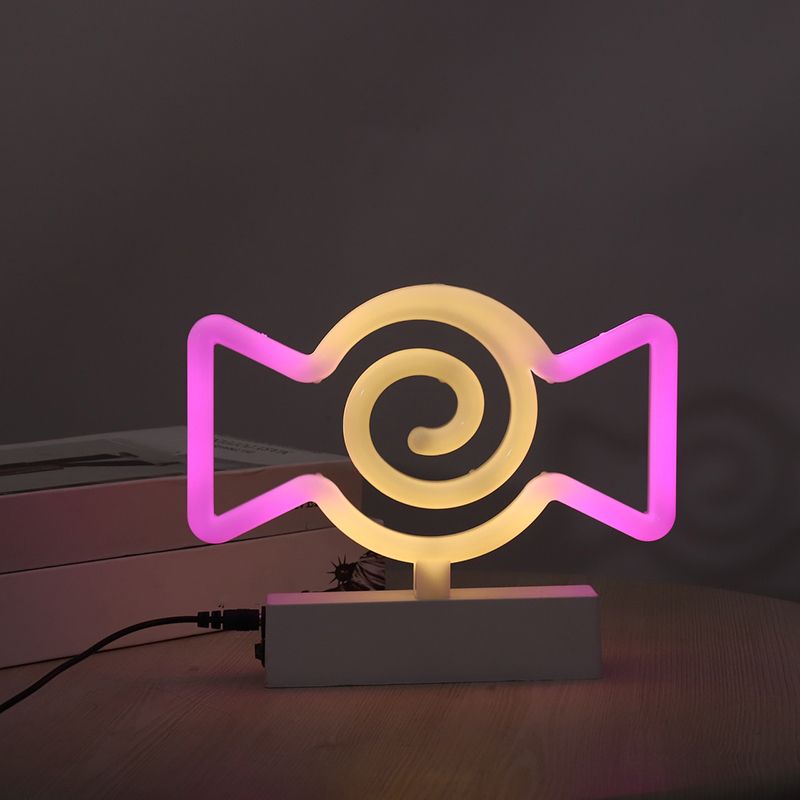 Lumo da tavolo da notte geometrico in plastica moderna LAMPAGNO NOVE BIANCO PER CAMERA PER CAMERA