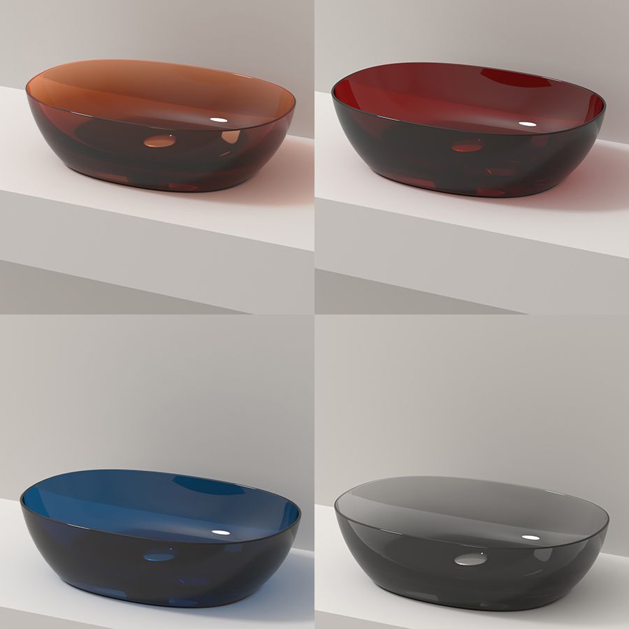 Modern Vessel Bathroom Sink No Craftsmanship Resin Wash Stand