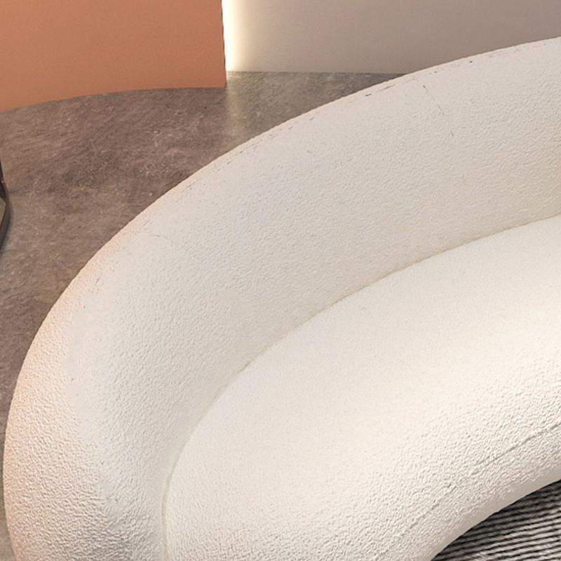 23.62 Inch Tall Contemporary Curved Sloped Sofa for Living Room