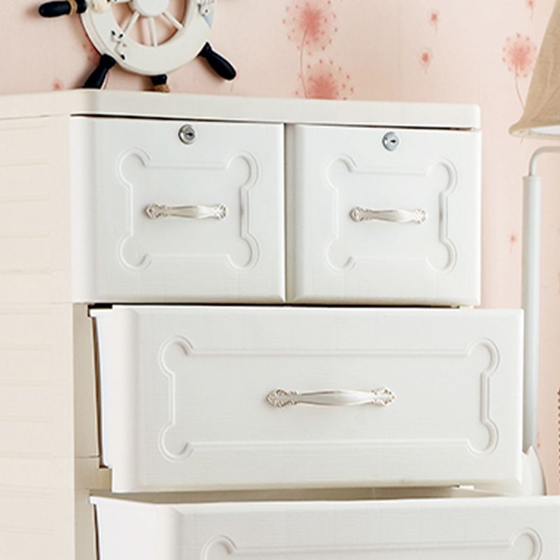 Plastic Storage Cabinet with Drawers Modern Cabinet for Home