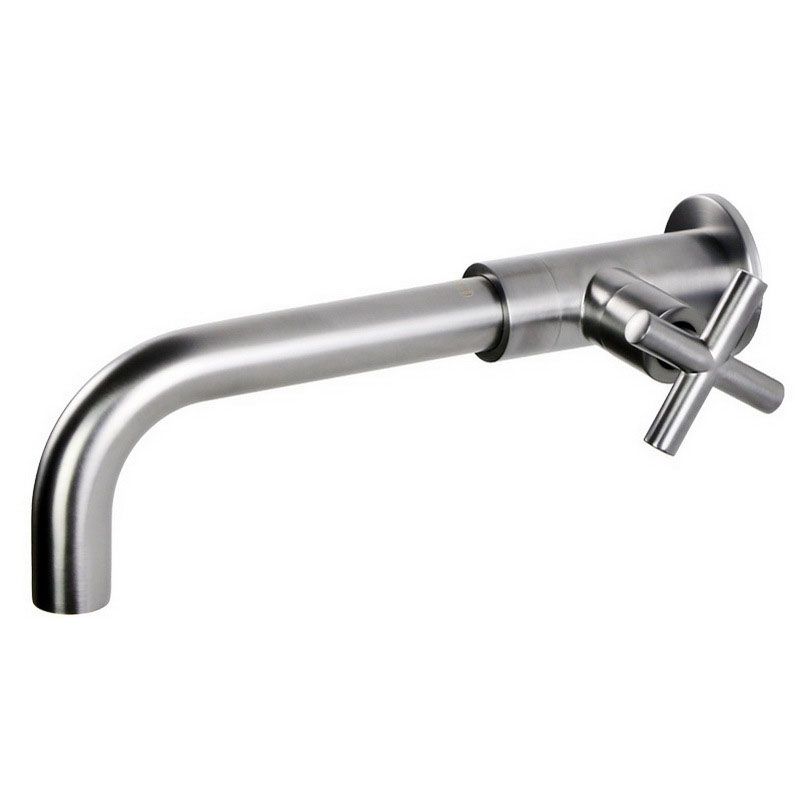 Wall Mounted Faucets Single Cross Handle Faucet for Bathroom