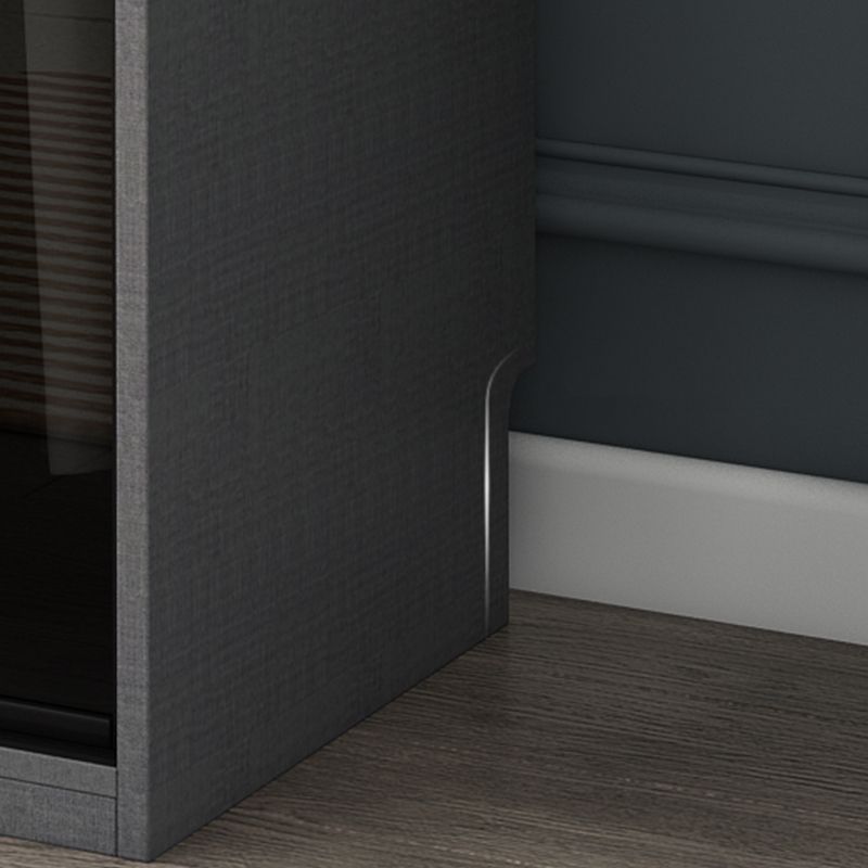 Modern Style Glass Wardrobe 1-Drawer Bedroom Wardrobe Closet