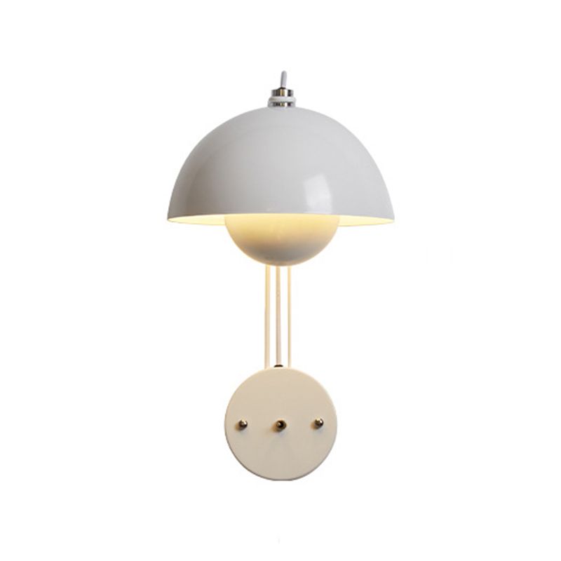 Modern Wall Sconce Circular Shape Wall Light with Metal Shade for Bedroom