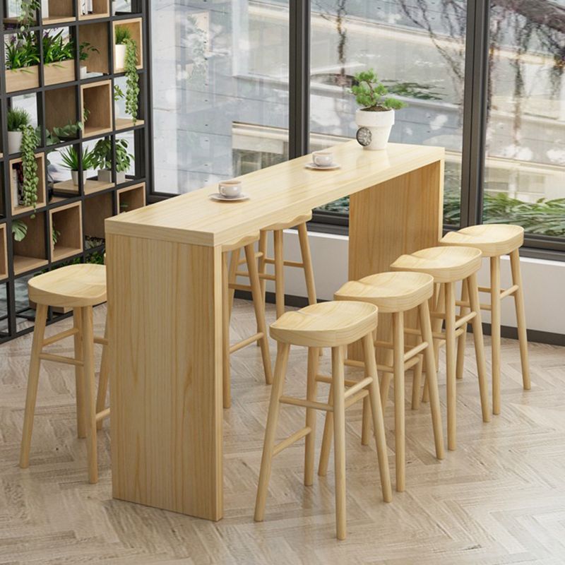 Glam Rectangle Bar Counter Table Wood Bar Counter Table for Home