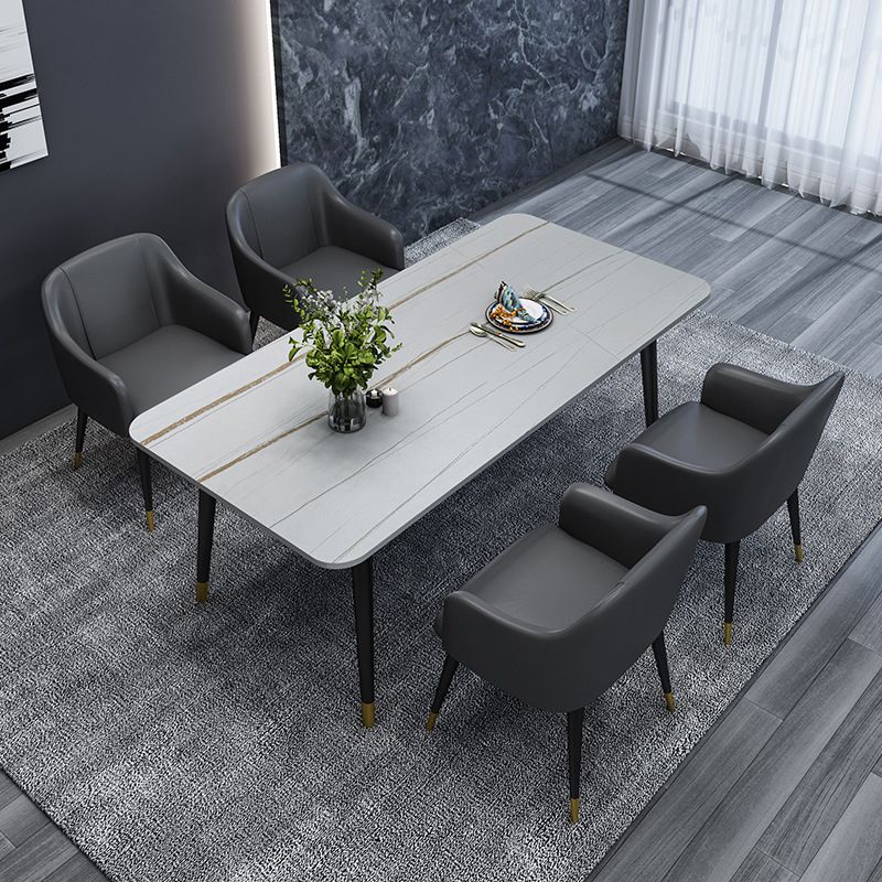 Modern 1/5/6/7 Pieces Dining Set Rectangle Stone Dining Table for Dining Room Kitchen