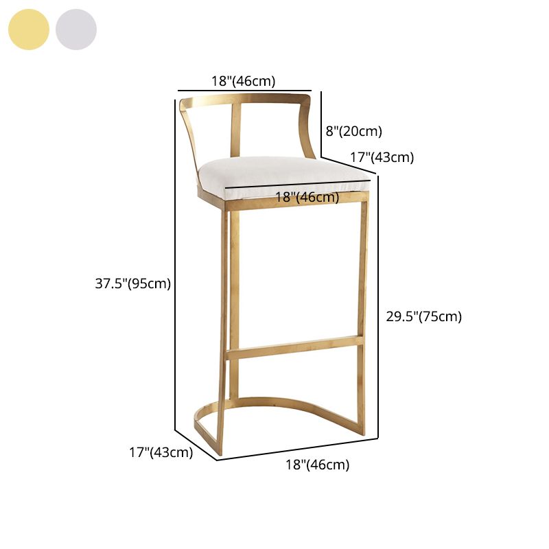 Scandinavian Bar and Counter Stool Upholstered Stool with Pedestal Base