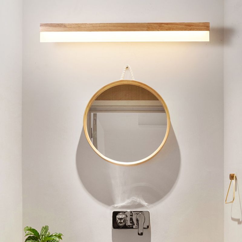Wood Wall Sconce Lighting Simple LED Wall Mount Light Fixture for Bathroom