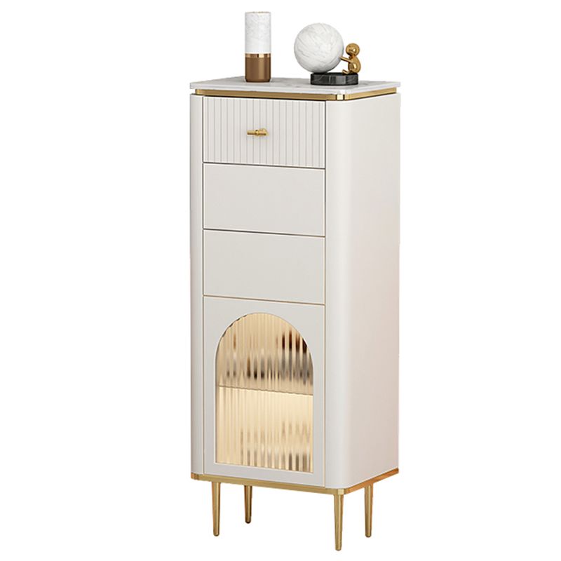 11.7 Inch Width Stone Storage Chest Classic Glam Storage Chest Dresser