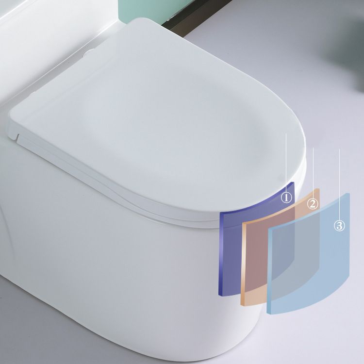 Contemporary All-In-One Toilet White Toilet Bowl with Toilet Seat