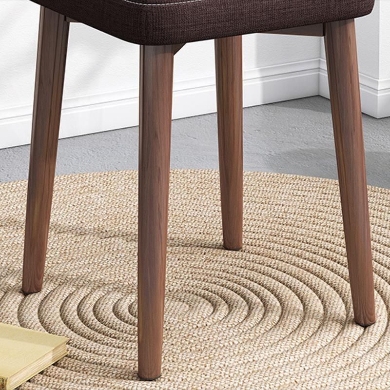 Solid Color Pouf Fabric Fade Resistant Metal Frame Square Upholstered Pouf