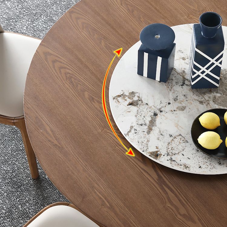 Modern Style 1/4/5/7 Pieces Dining Sintered Stone Dining Table Set with Wooden Legs