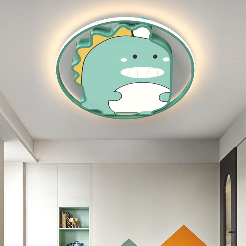 Metallo a forma unica a fiuto leggero stile per bambini 2 luci lampade a soffitto