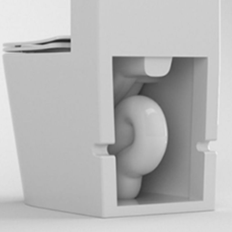 Traditional White Floor Mounted Toilet Slow Close Seat Included Toilet Bowl for Bathroom
