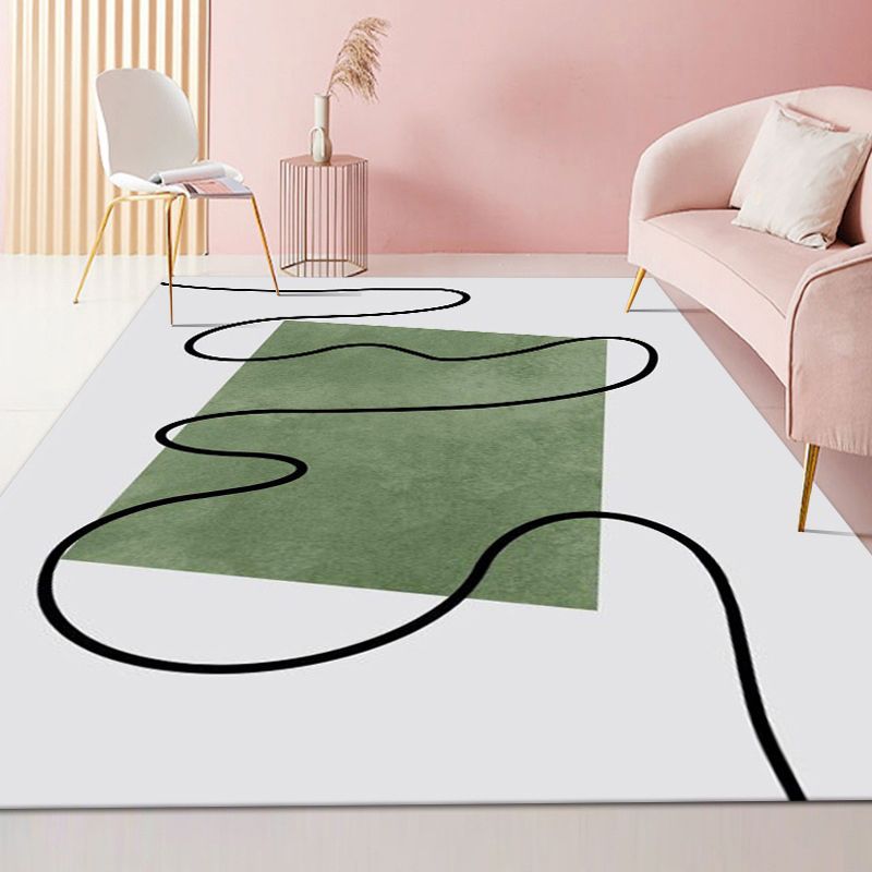 Carpet Washable Nordic Rug Polyester Stain Resistant Indoor Rug for Living Room