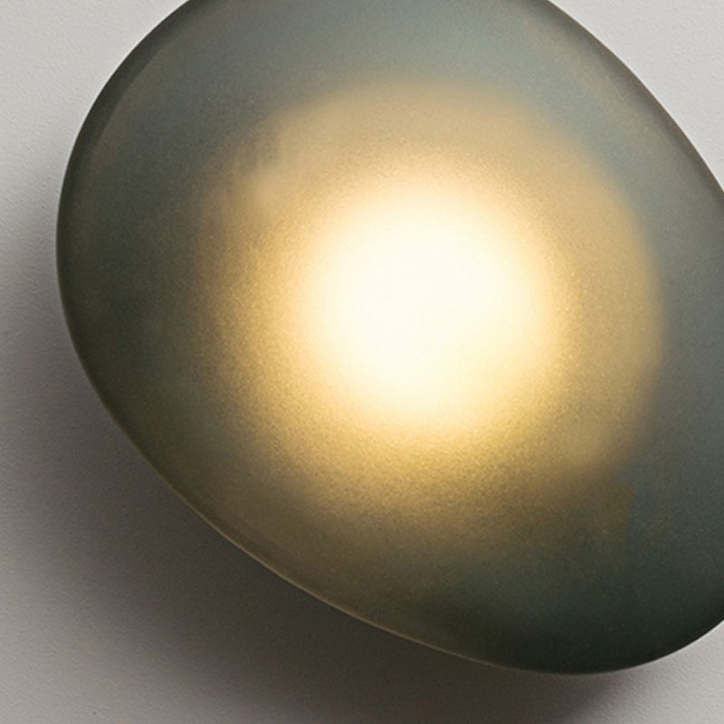 Nordic Glass Pebble Wall Sconce Living Room Background LED Wall Light Fixture