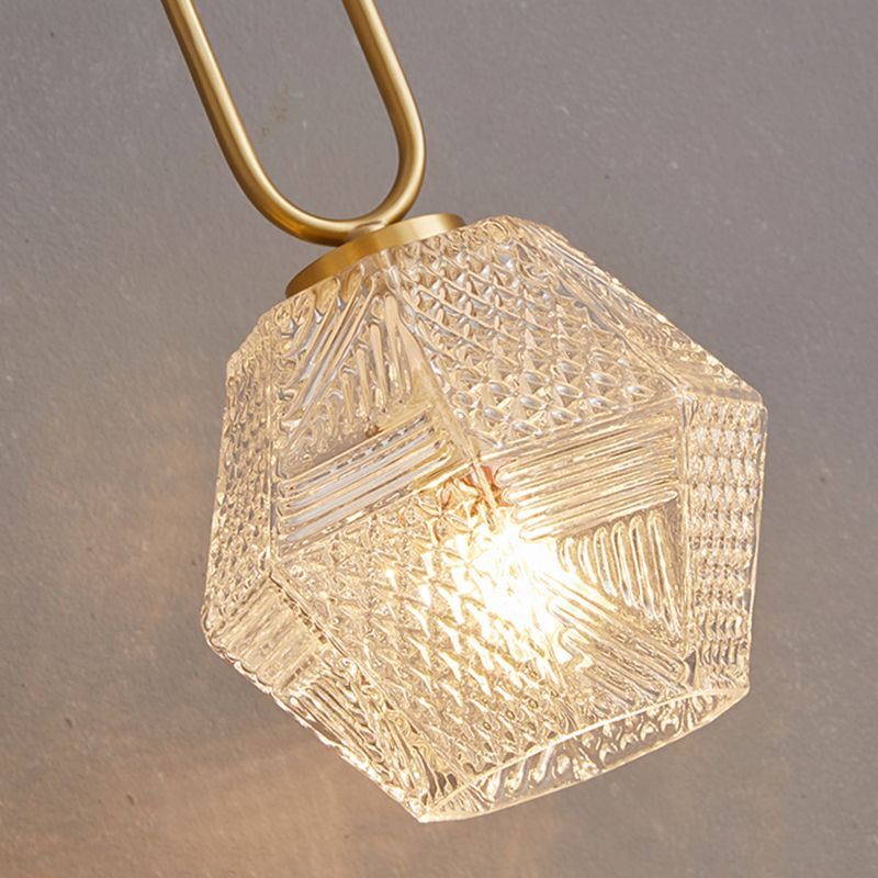 Postmodern Wall Light Sconce Geometric Glass Wall Light Fixture for Bedroom