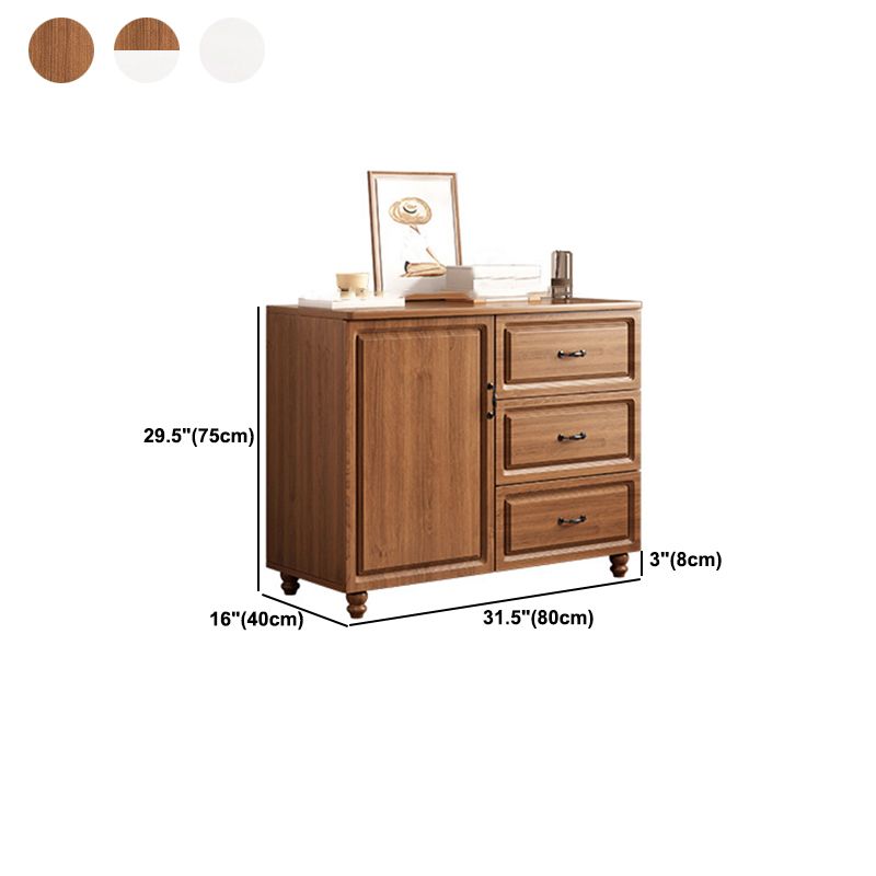 Wood 2/1 - Door and 3/4 - Drawer Accent Cabinet, 16" Wide  Accent Cabinet