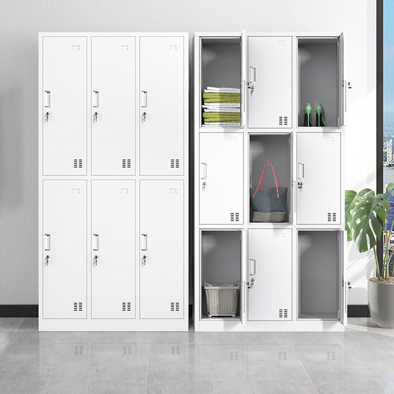 Metal Contemporary Cabinet for Home White Steel Storage Cabinet