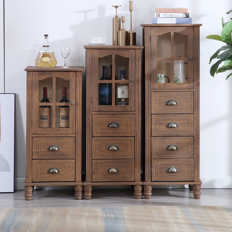 Wood Accent Cabinet with 1 Door 11.81" Wide Rectangle Side Cabinet
