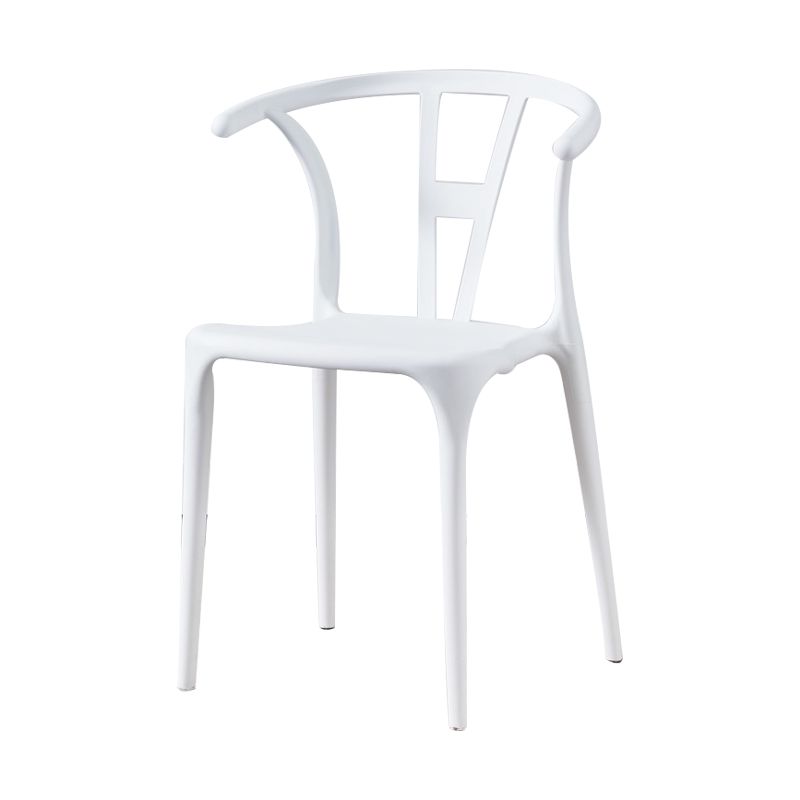 Chaise de salle à manger en plastique de style moderne, chaise d'appoint empilable sans accoudoirs pour la cuisine