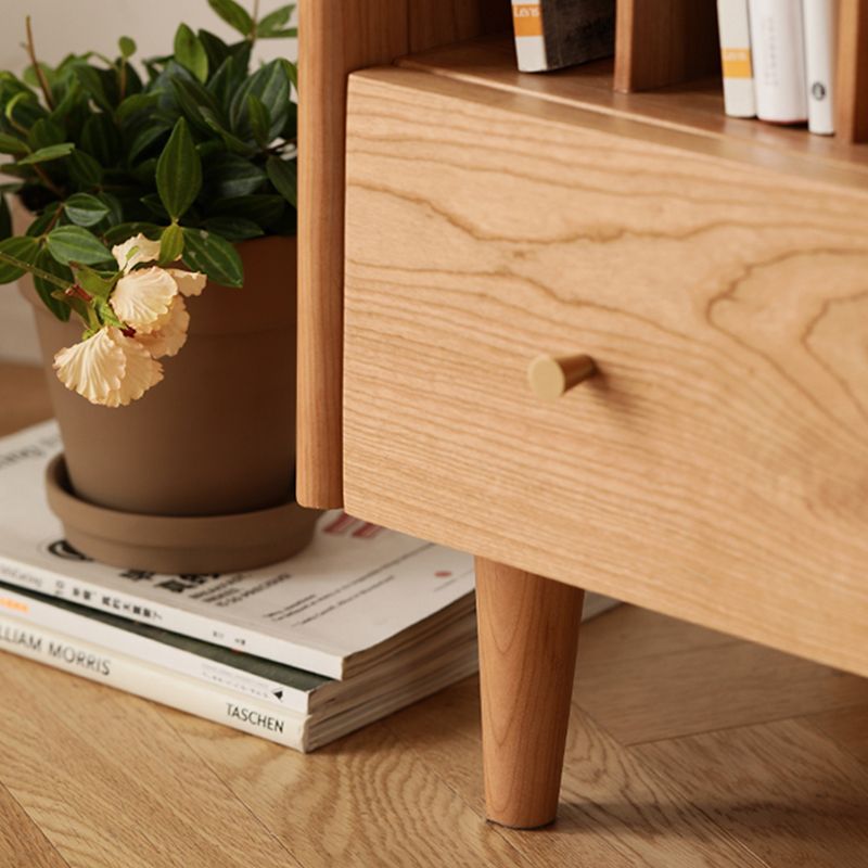 12" Wide Contemporary Corner Table Solid Wood 4 Legs Side Table