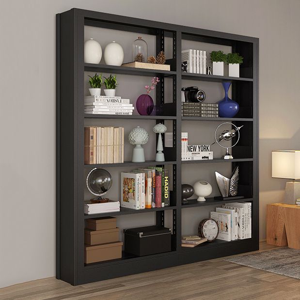 Open Metal Bookshelf Modern Home Living Room Rectangular Bookcase
