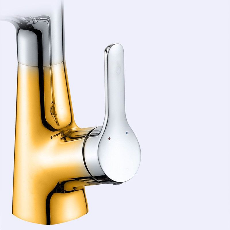 Contemporary Style Faucets Centerset Lever Handles Faucets for Bathroom
