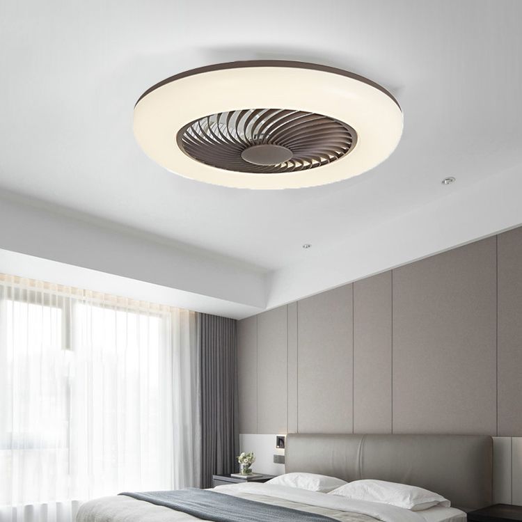 1 Light Ceiling Fan Lighting Modern Style Metal Ceiling Fan Light for Dining Room