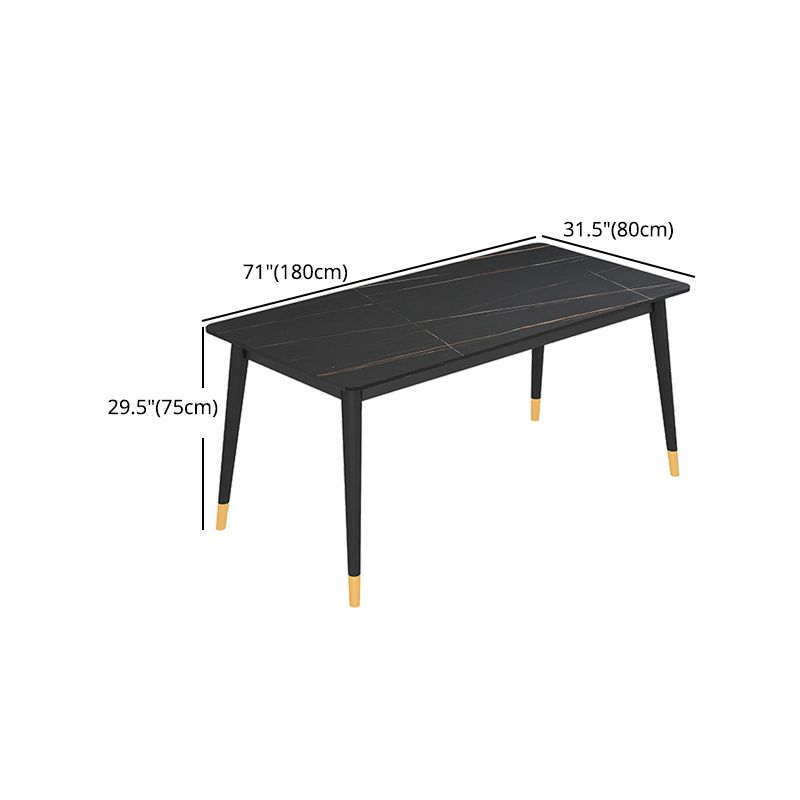 Minimalist Design 1/2/5/7 Rectangular Dining Room Table with Upholstered Chairs