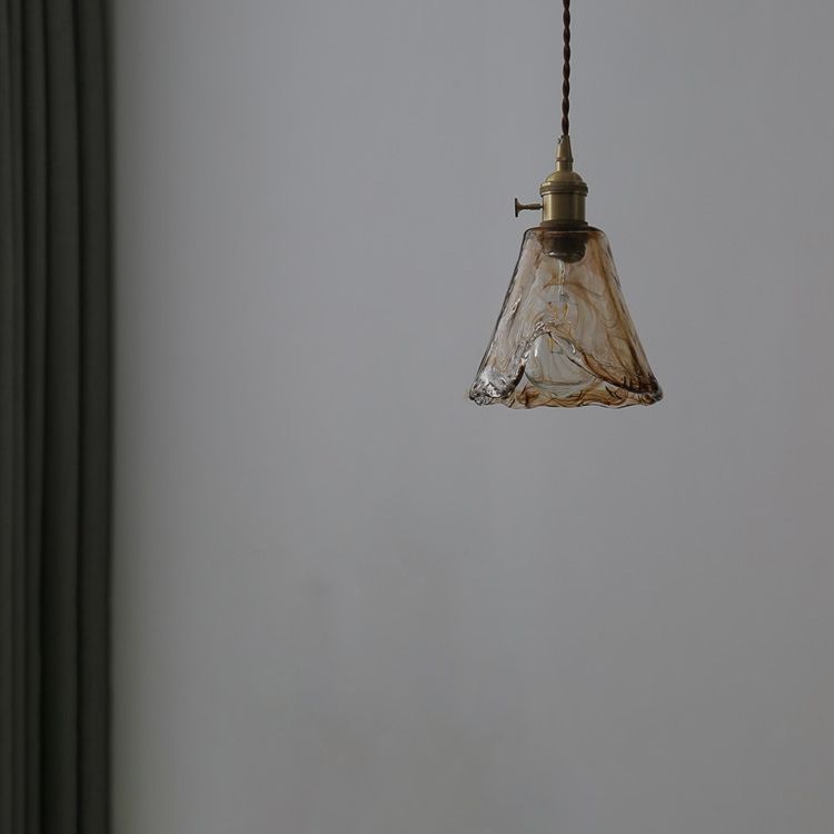 Brass Glass Impiccing a sospensione Light Industrial Single a Cioncant Lights per ristorante