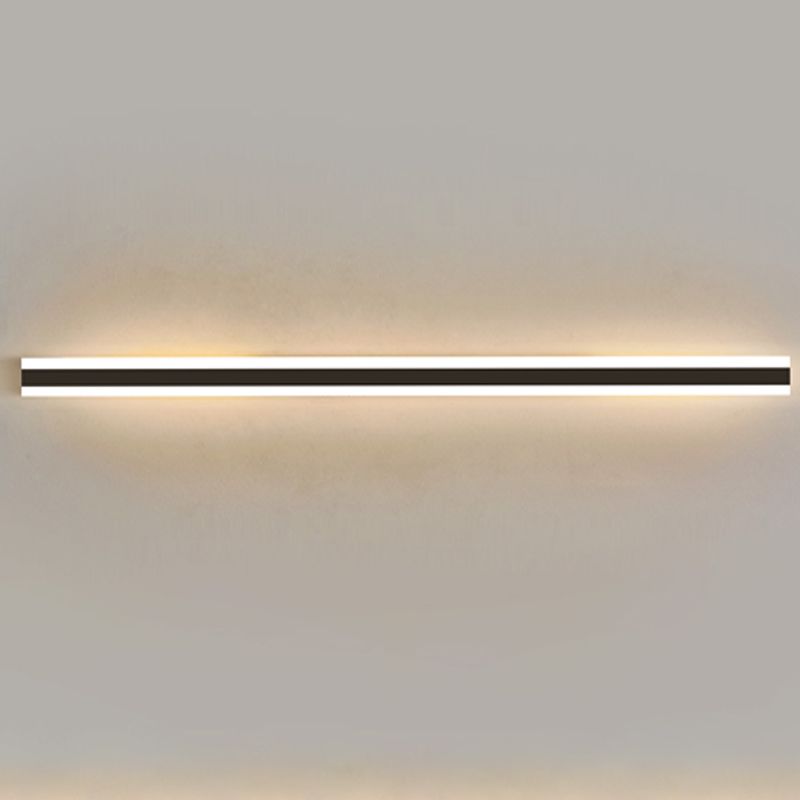 Black LED Wall Lamp in Modern Minimalist Acrylic Linear Wall Light