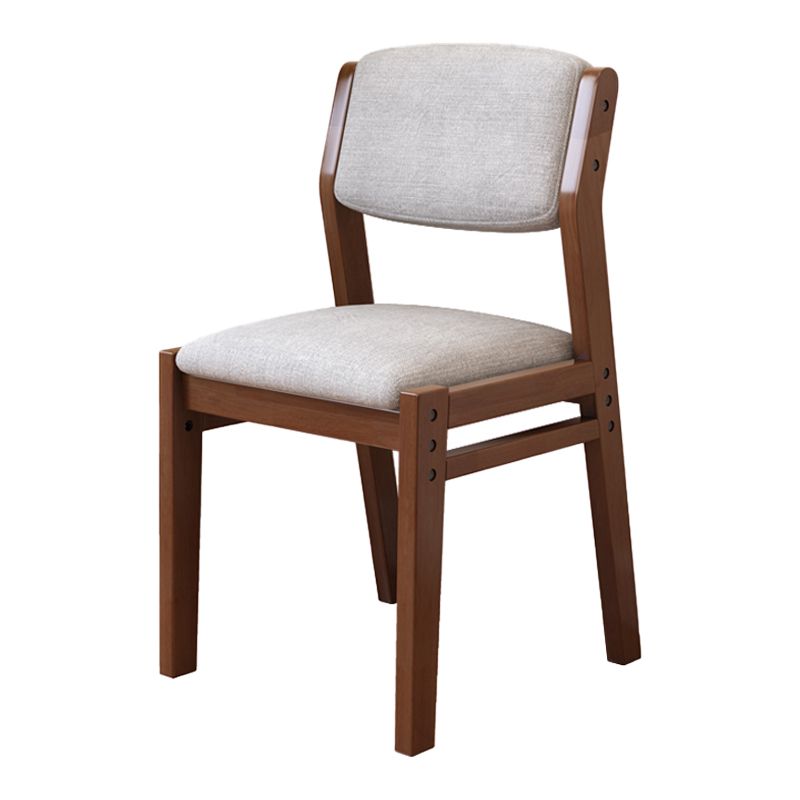 Modern Style Wood Chair Open Back Dining Side Chair with Upholstered for Dining Room