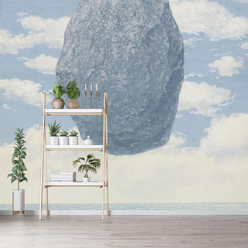 Moving Rock Castle Wall Murals Surrealistic Stain-Proof Living Room Wall Covering, Custom Made