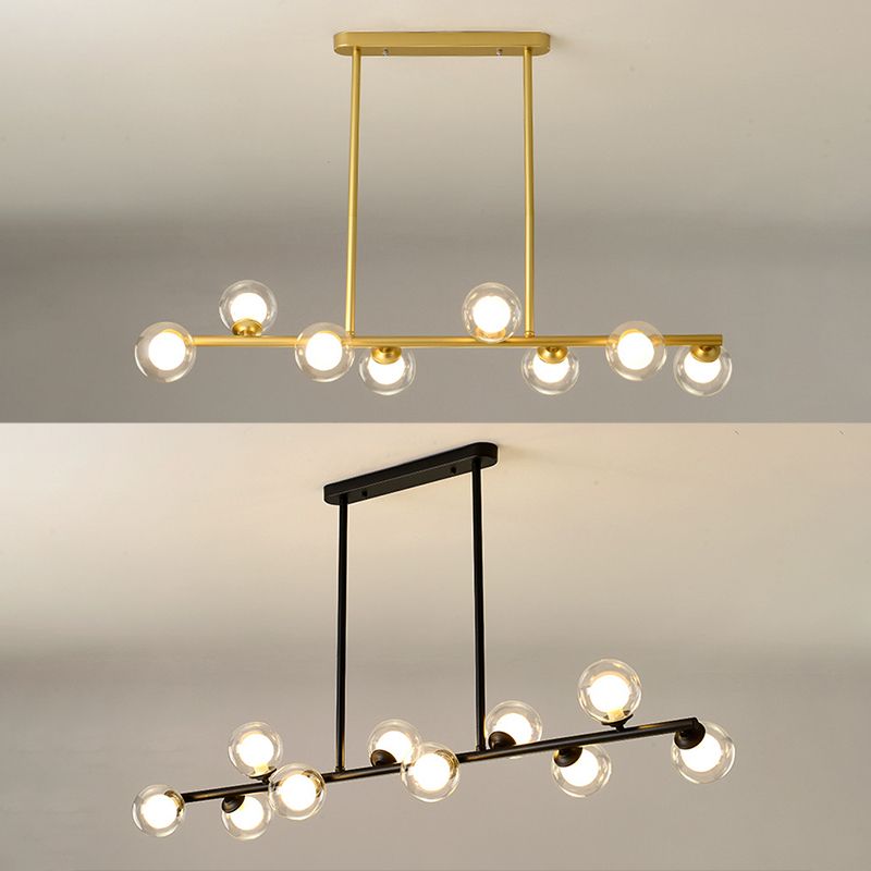 Orb Room Isola Lucile dell'isola Glass Lampella a base di isola in stile contemporaneo