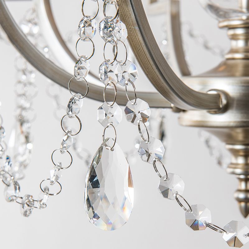 Crystal Vintage  Pendant Lighting Fixtures Silver Sputnik Hanging Lights