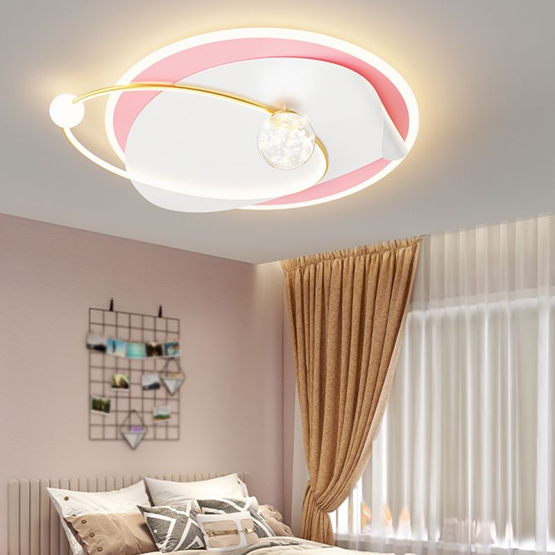 Geometry Shape Ceiling Light Fixtures Modern Style Metal 4 Light Ceiling Mounted Lights
