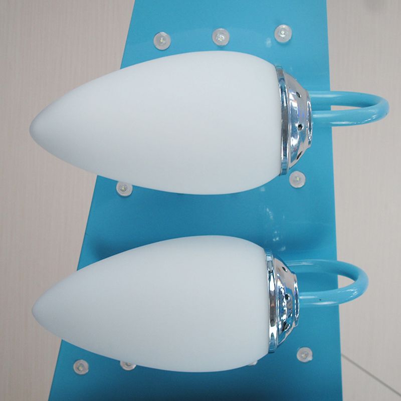 Kids Sky Blue Hanging Light Combat Airplane Metallic Chandelier pour la chambre à thème du parc