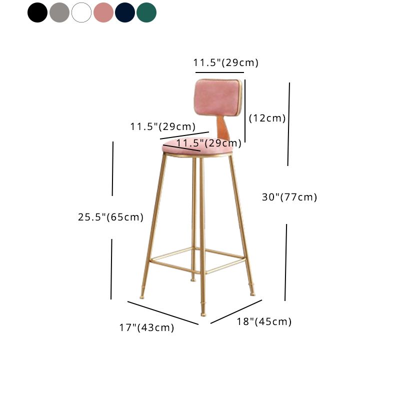 Nordic Style Metal Bar-stool Round Counter Bar Stool for Kitchen Bar