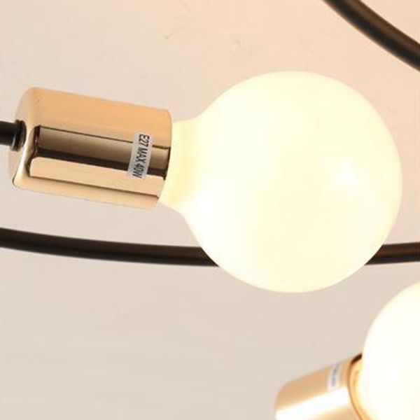Modern Metal Ceiling Light Golden/Black Flush Mount Lighting for Home
