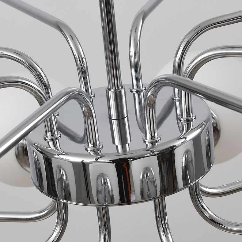 Designer Style Globe Chandelier Lighting Multi-Head Suspension Pendant Lamps with Glass Shade