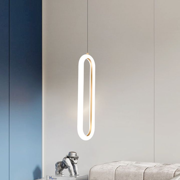Gouden ronde vorm hanglamp moderne minimalistische ledhanglamp voor woonkamer