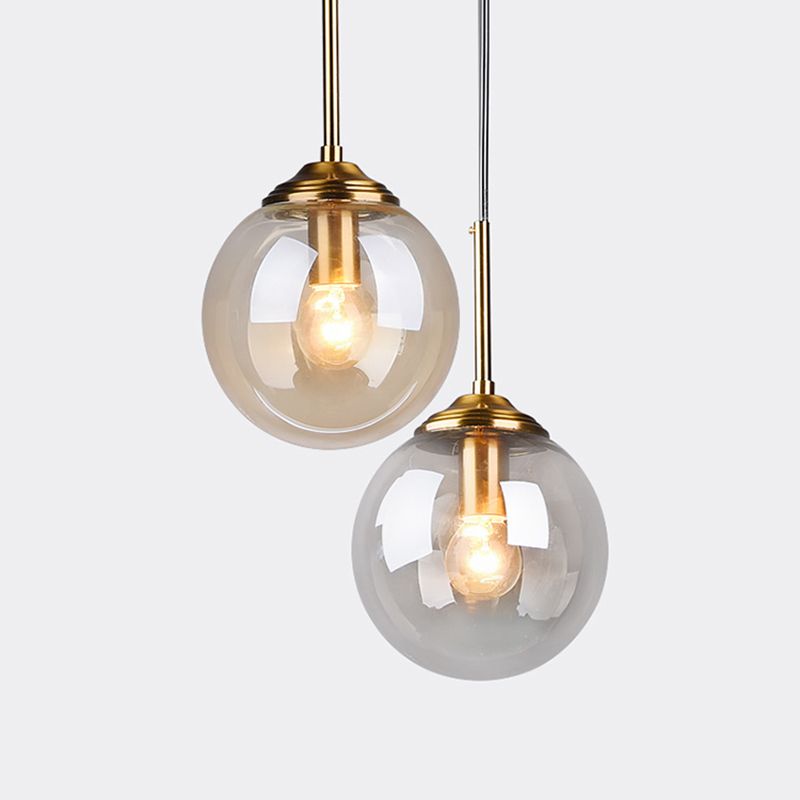 1 Lichte bol hangende plafondlampen industriële stijl glazen hanglamplichtwedstrijden voor restaurant