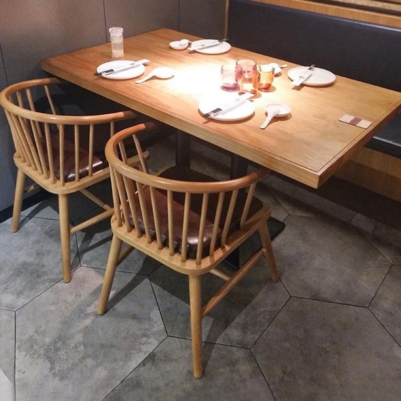 Wood Side Dining Arm Chair Contemporary Windsor Back Side Chair